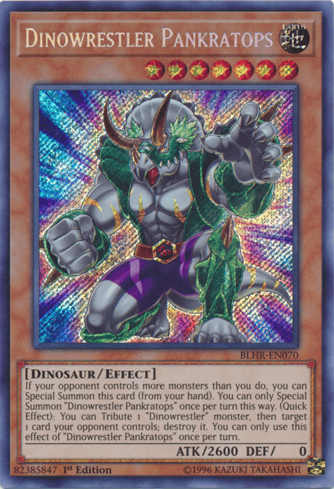 Dinowrestler Pankratops [BLHR-EN070] Secret Rare - Yugioh Cards For Your TCG Needs!