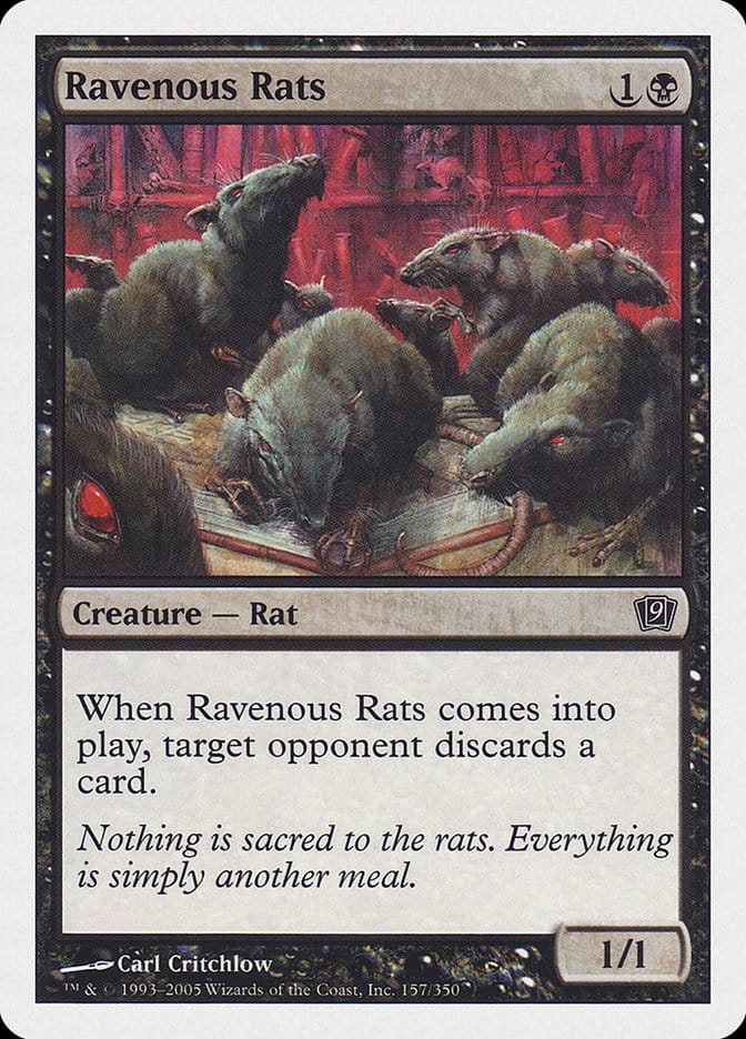 Ravenous Rats [Ninth Edition] Magic: The Gathering