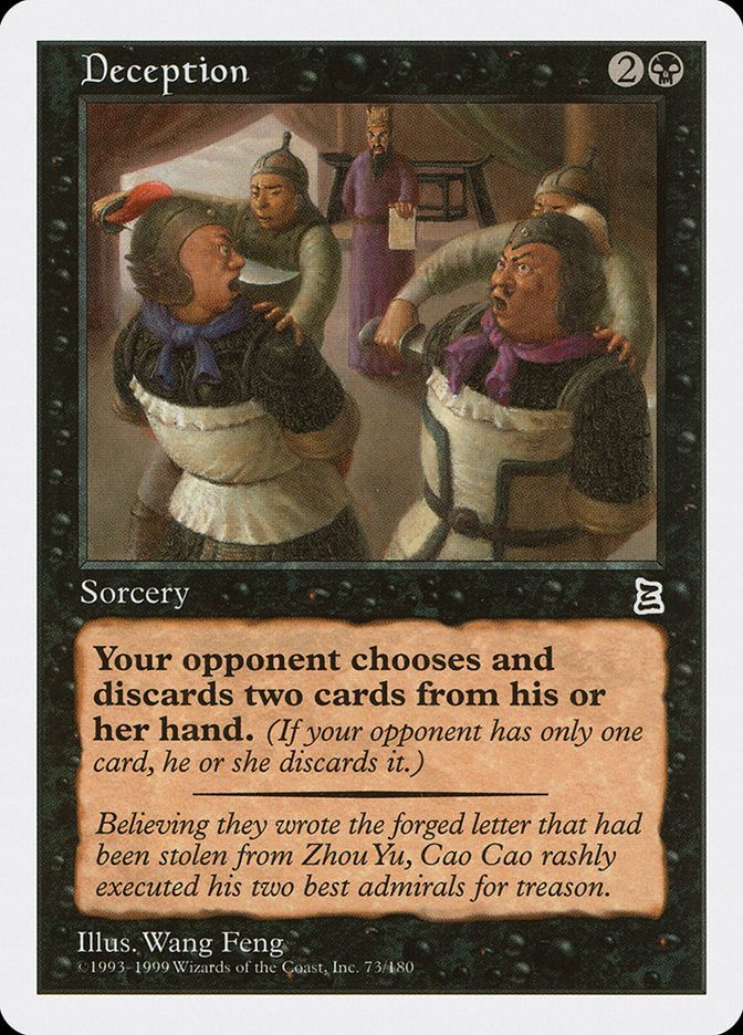 Deception [Portal Three Kingdoms] Magic: The Gathering