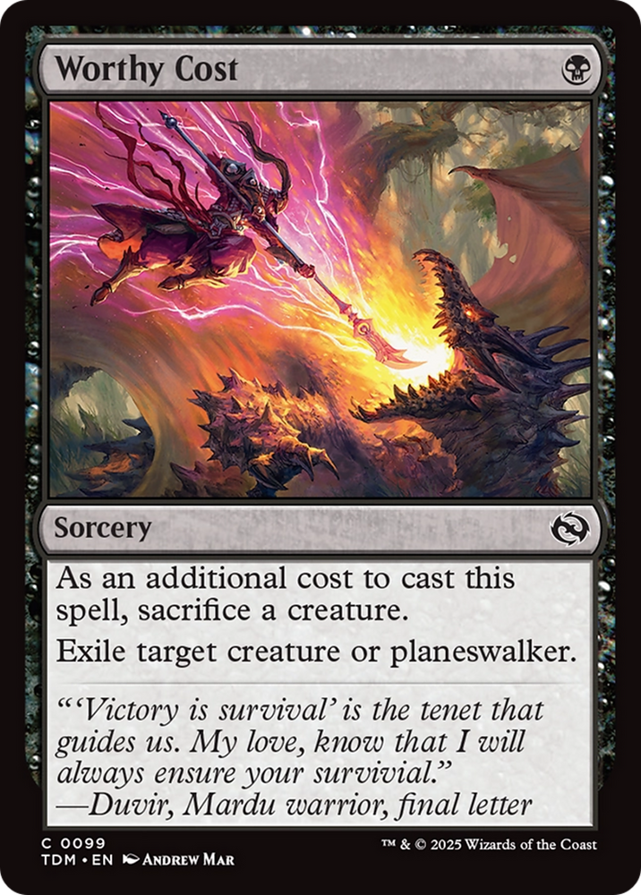 Worthy Cost [Tarkir: Dragonstorm] Magic: The Gathering