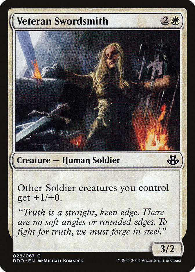 Veteran Swordsmith [Duel Decks: Elspeth vs. Kiora] Magic: The Gathering