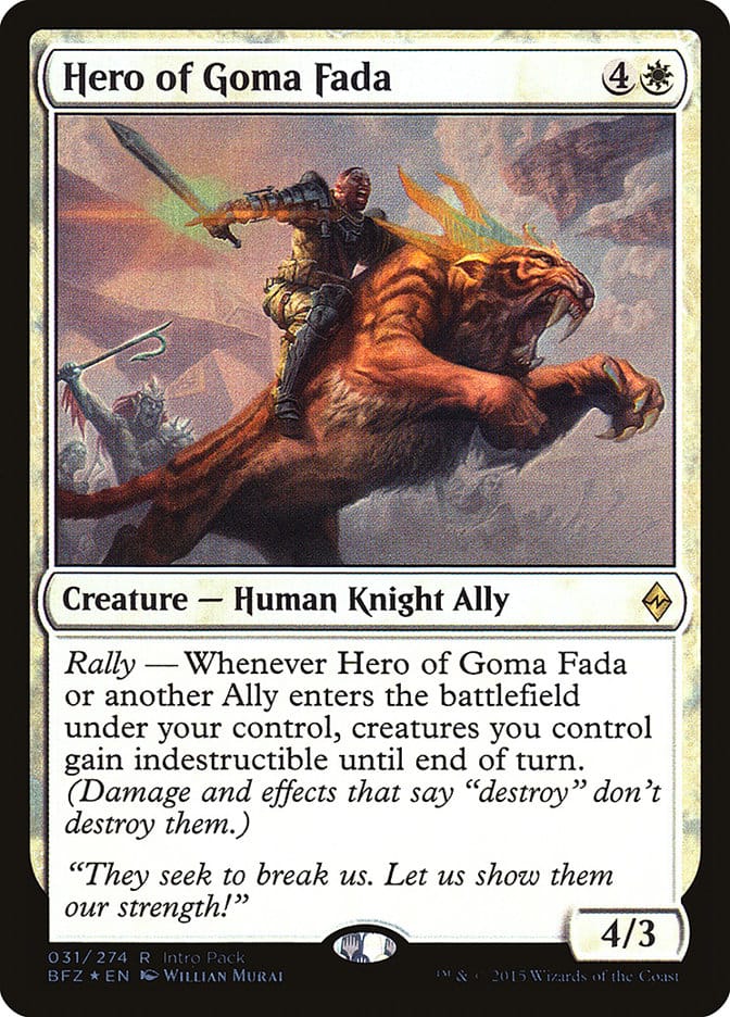 Hero of Goma Fada (Intro Pack) [Battle for Zendikar Promos] Magic: The Gathering