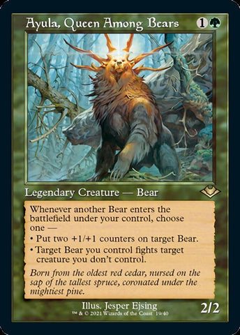 Ayula, Queen Among Bears (Retro Foil Etched) [Modern Horizons] Magic: The Gathering