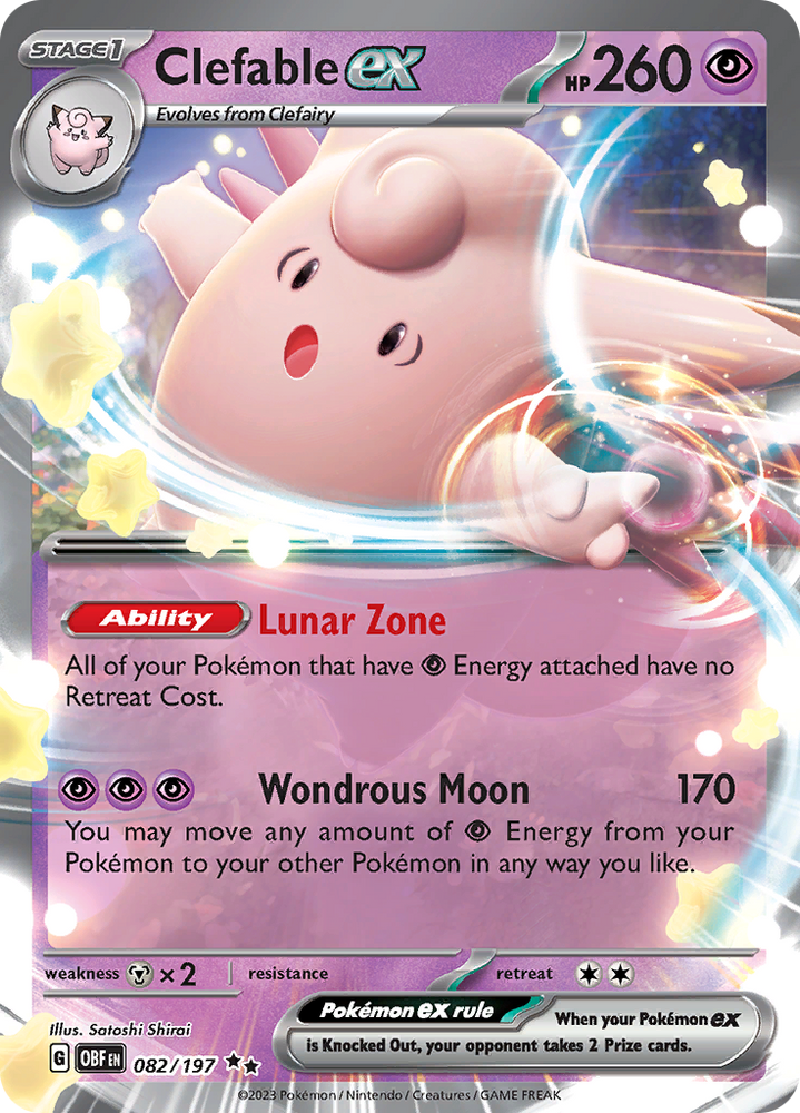 Clefable ex (082/197) [Scarlet & Violet: Obsidian Flames] Pokémon