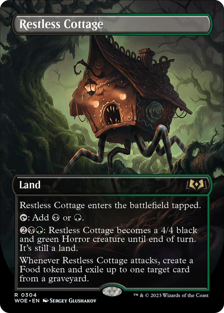 Restless Cottage (Borderless Alternate Art) [Wilds of Eldraine] Magic: The Gathering