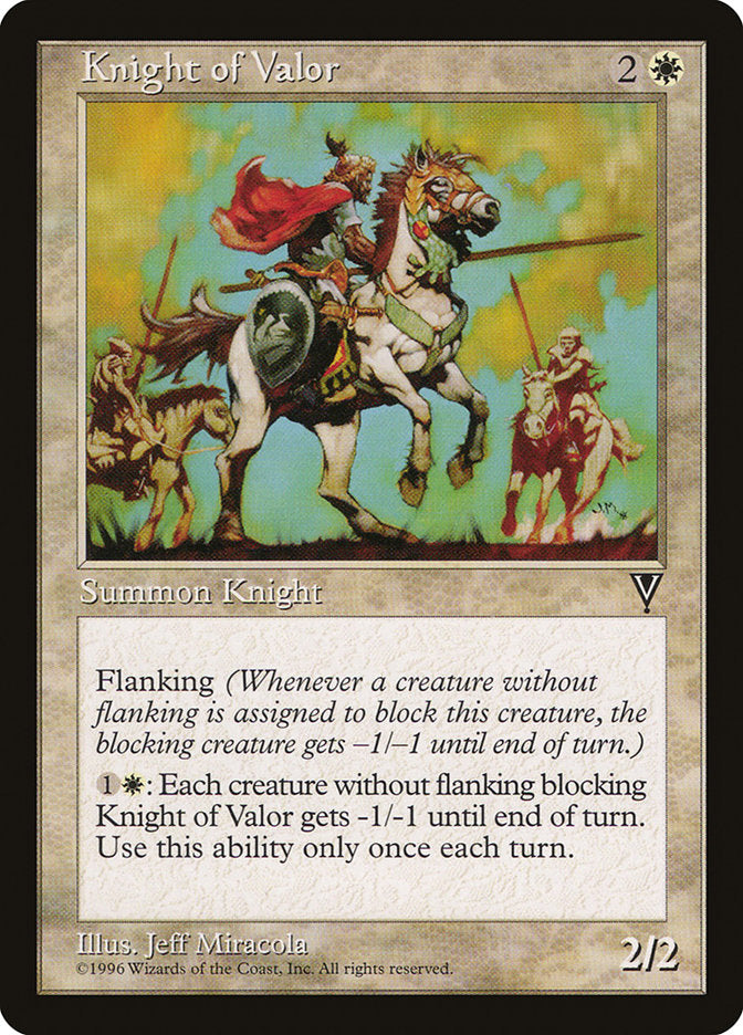 Knight of Valor [Visions] Magic: The Gathering