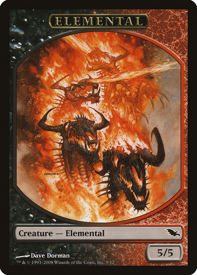 Elemental Token (9/12) [Shadowmoor Tokens] Magic: The Gathering