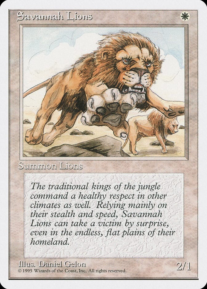 Savannah Lions [Fourth Edition] Magic: The Gathering