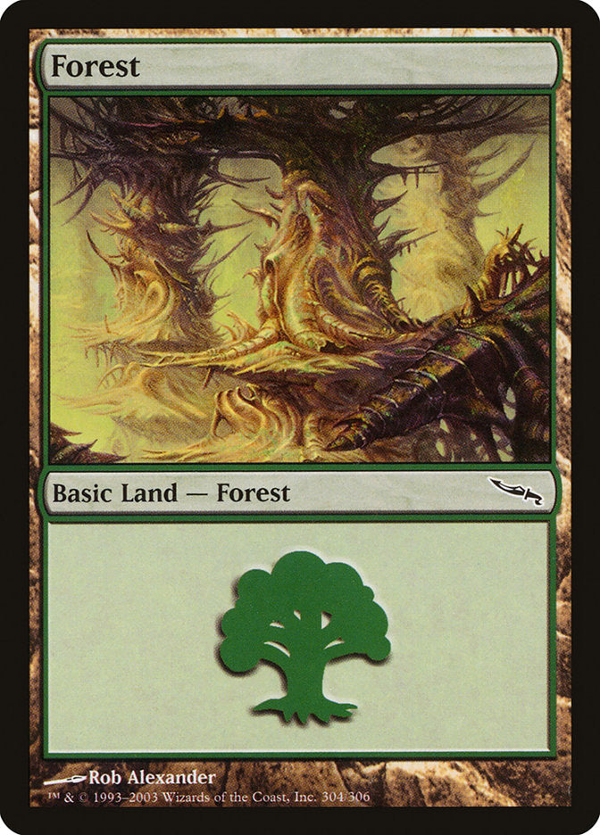 Forest (304) [Mirrodin] Magic: The Gathering