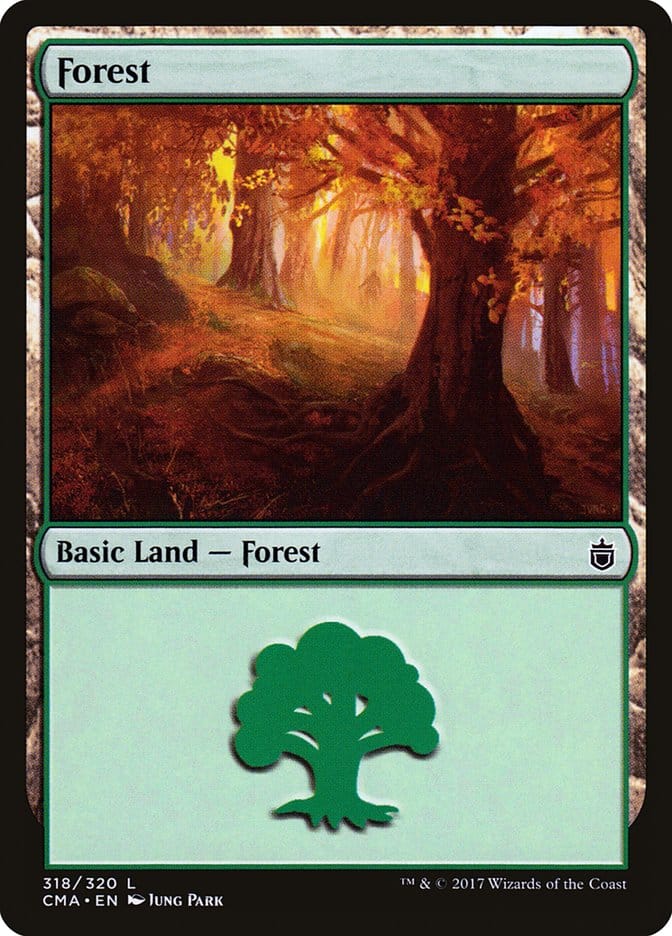 Forest (318) [Commander Anthology] Magic: The Gathering