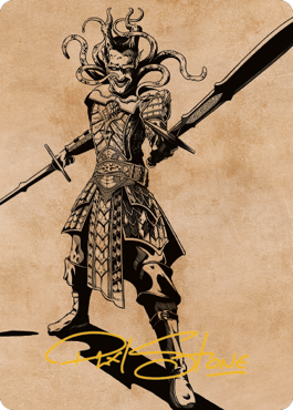 Zevlor, Elturel Exile Art Card (78) (Gold-Stamped Signature) [Commander Legends: Battle for Baldur's Gate Art Series] Magic: The Gathering