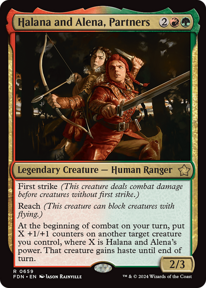 Halana and Alena, Partners [Foundations] Magic: The Gathering