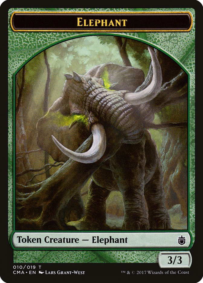 Elephant Token [Commander Anthology Tokens] Magic: The Gathering