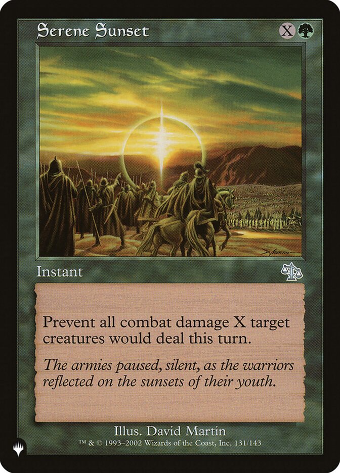 Serene Sunset [The List] Magic: The Gathering