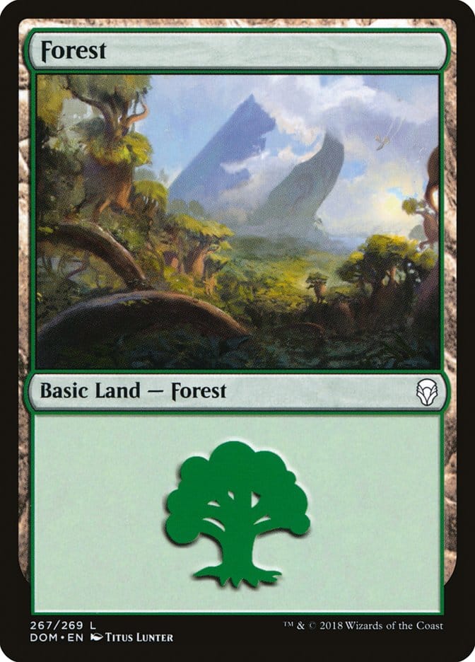 Forest (267) [Dominaria] Magic: The Gathering