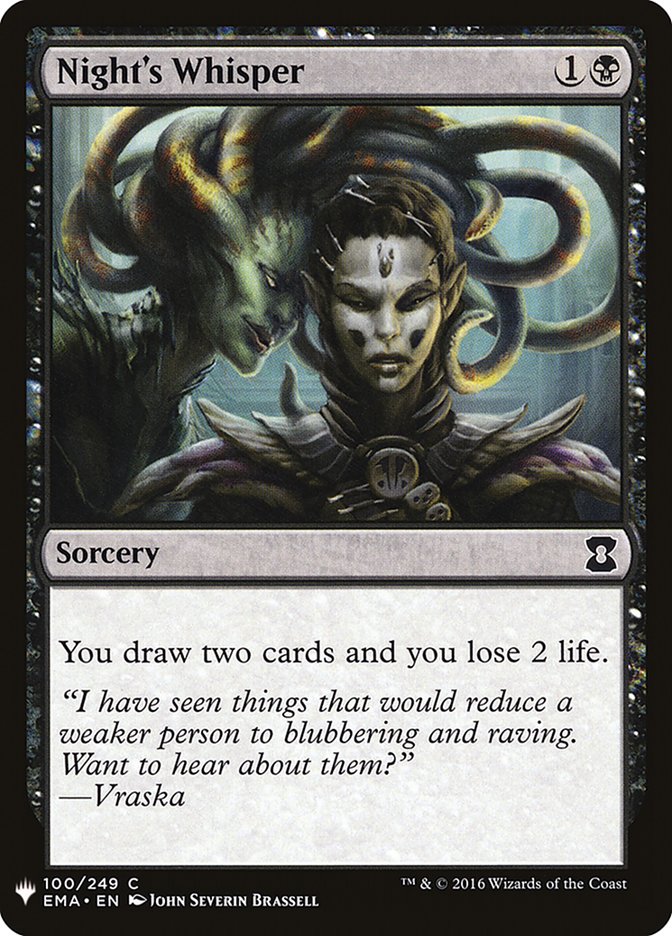 Night's Whisper [Mystery Booster] Magic: The Gathering