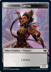 Human (001) // Vampire (016) Double-Sided Token [Innistrad: Crimson Vow Tokens] Magic: The Gathering