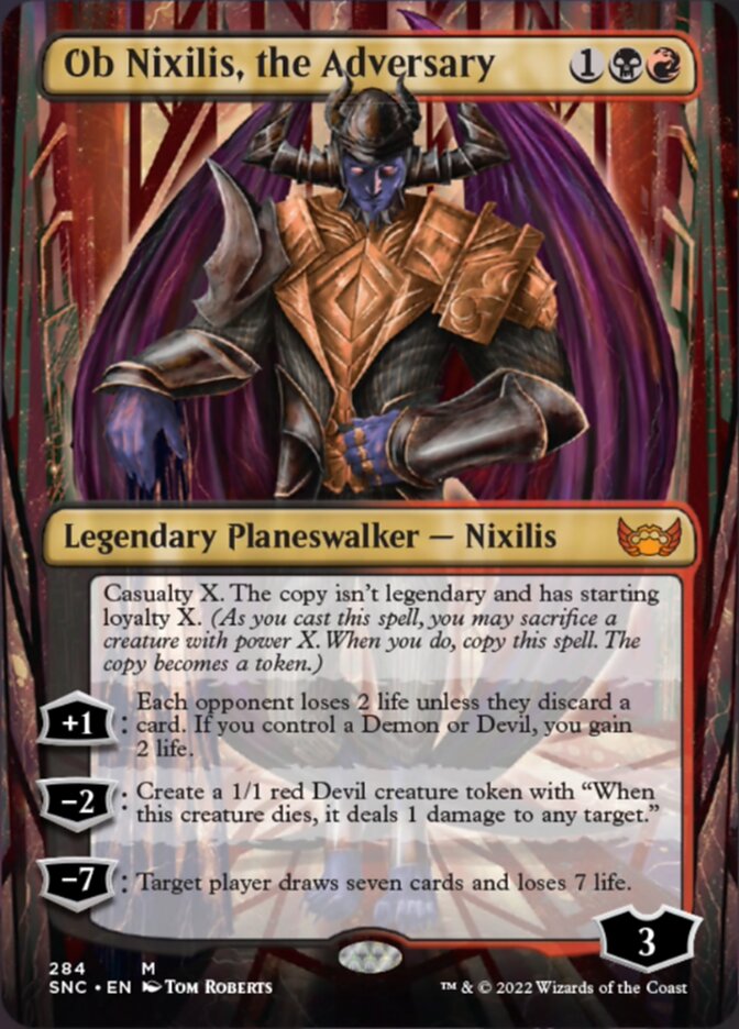 Ob Nixilis, the Adversary (Borderless) [Streets of New Capenna] Magic: The Gathering