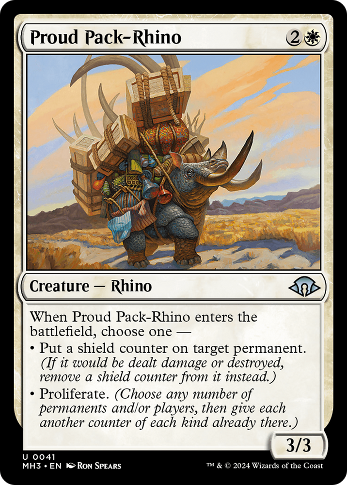 Proud Pack-Rhino [Modern Horizons 3] Magic: The Gathering