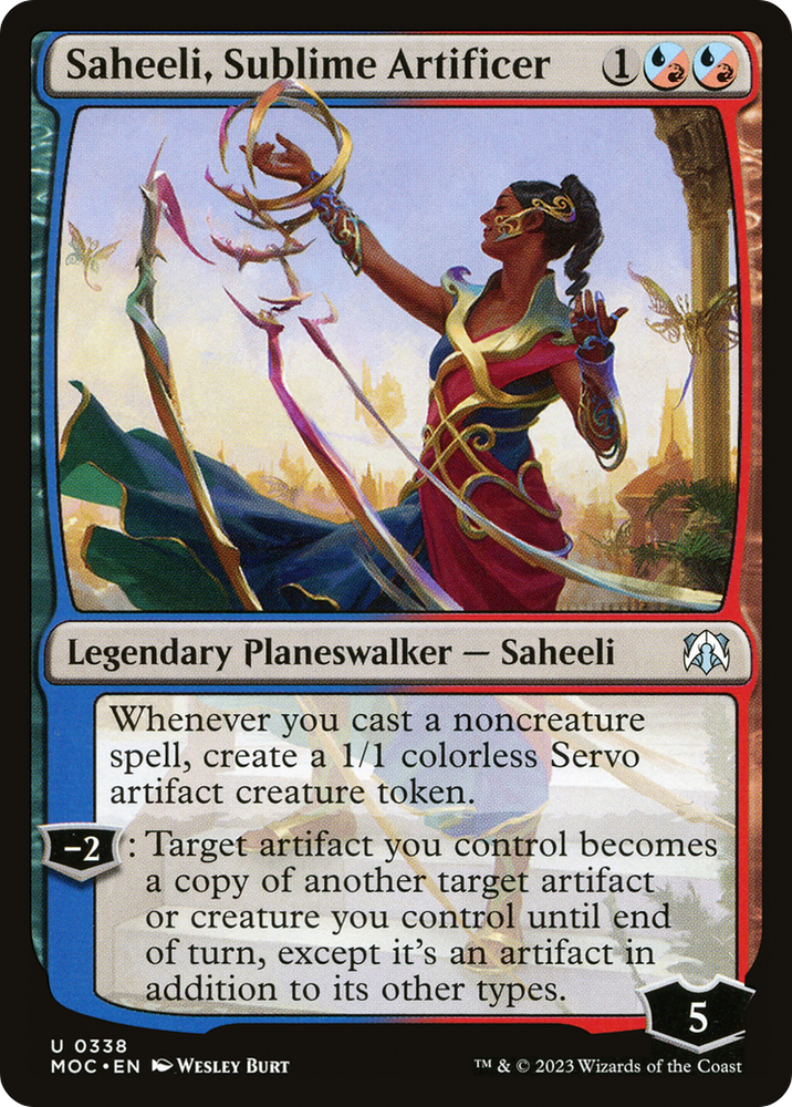 Saheeli, Sublime Artificer [March of the Machine Commander] Magic: The Gathering