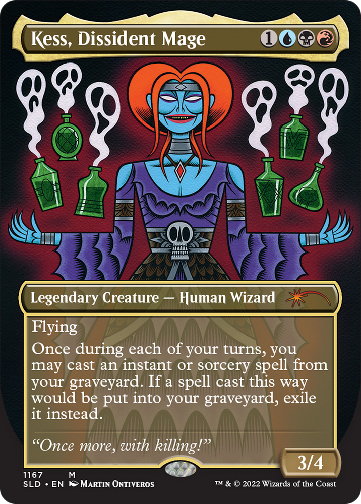 Kess, Dissident Mage (Borderless) [Secret Lair Drop Series] Magic: The Gathering