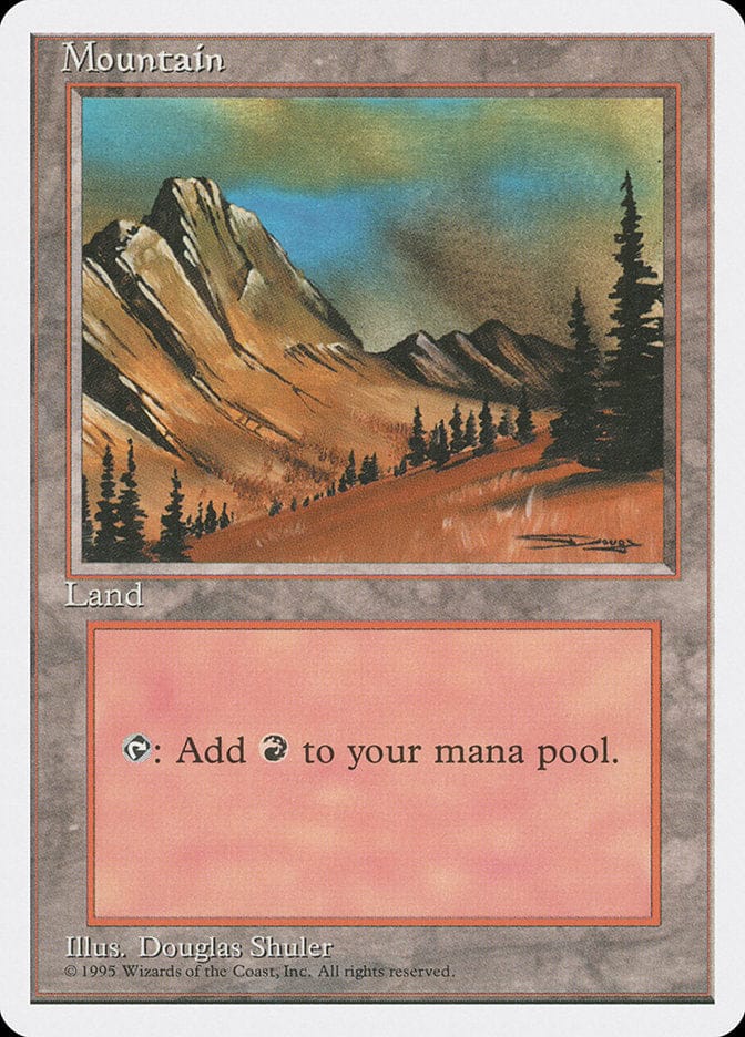 Mountain (No Snow) [Fourth Edition] Magic: The Gathering