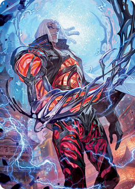 Tezzeret, Betrayer of Flesh Art Card [Kamigawa: Neon Dynasty Art Series] Magic: The Gathering