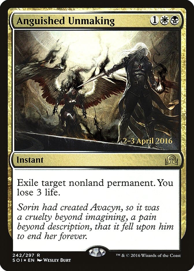 Anguished Unmaking [Shadows over Innistrad Prerelease Promos] Magic: The Gathering