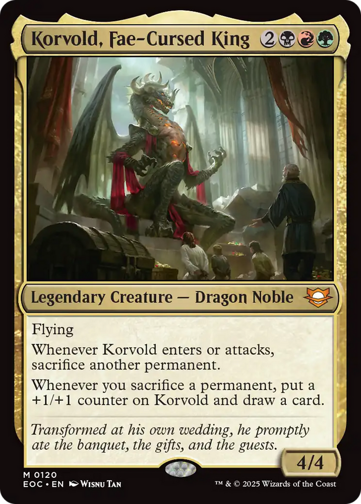 Korvold, Fae-Cursed King [Edge of Eternities Commander] Magic: The Gathering