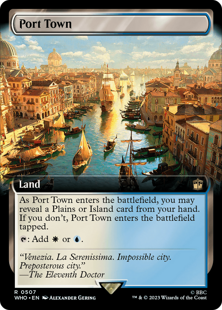 Port Town (Extended Art) [Doctor Who] Magic: The Gathering