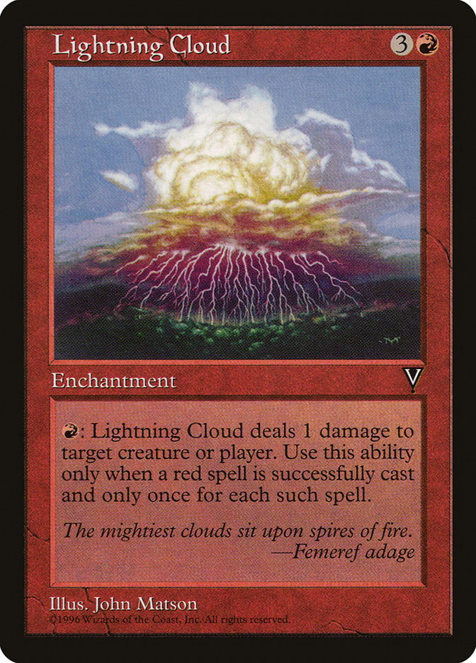 Lightning Cloud [Visions] Magic: The Gathering