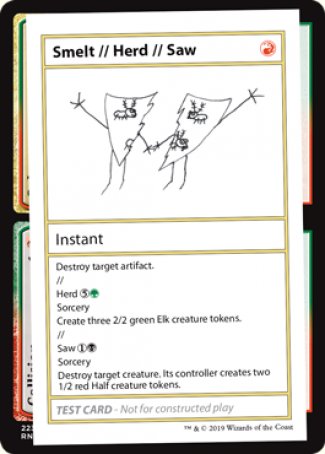 Smelt // Herd // Saw (2021 Edition) [Mystery Booster Playtest Cards] Magic: The Gathering