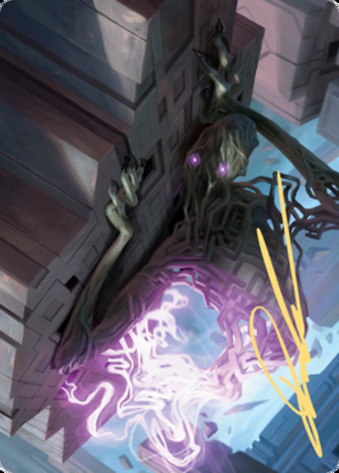 Skyclave Shade Art Card (Gold-Stamped Signature) [Zendikar Rising Art Series] Magic: The Gathering