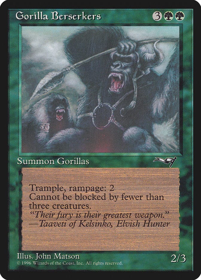 Gorilla Berserkers (Mouths Open) [Alliances] Magic: The Gathering