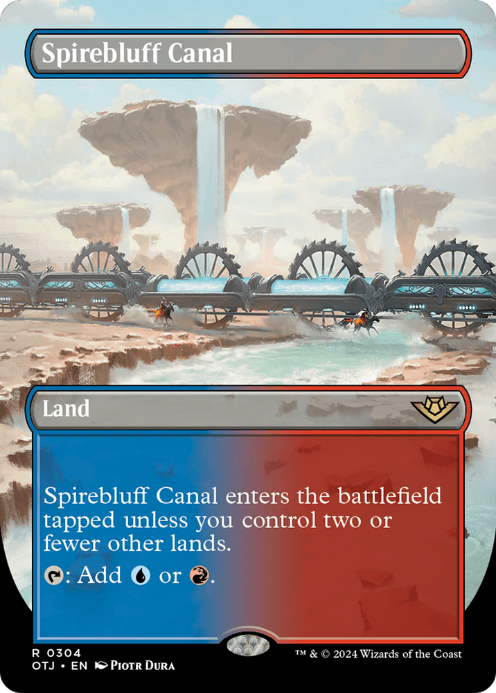 Spirebluff Canal (Borderless) [Outlaws of Thunder Junction] Magic: The Gathering
