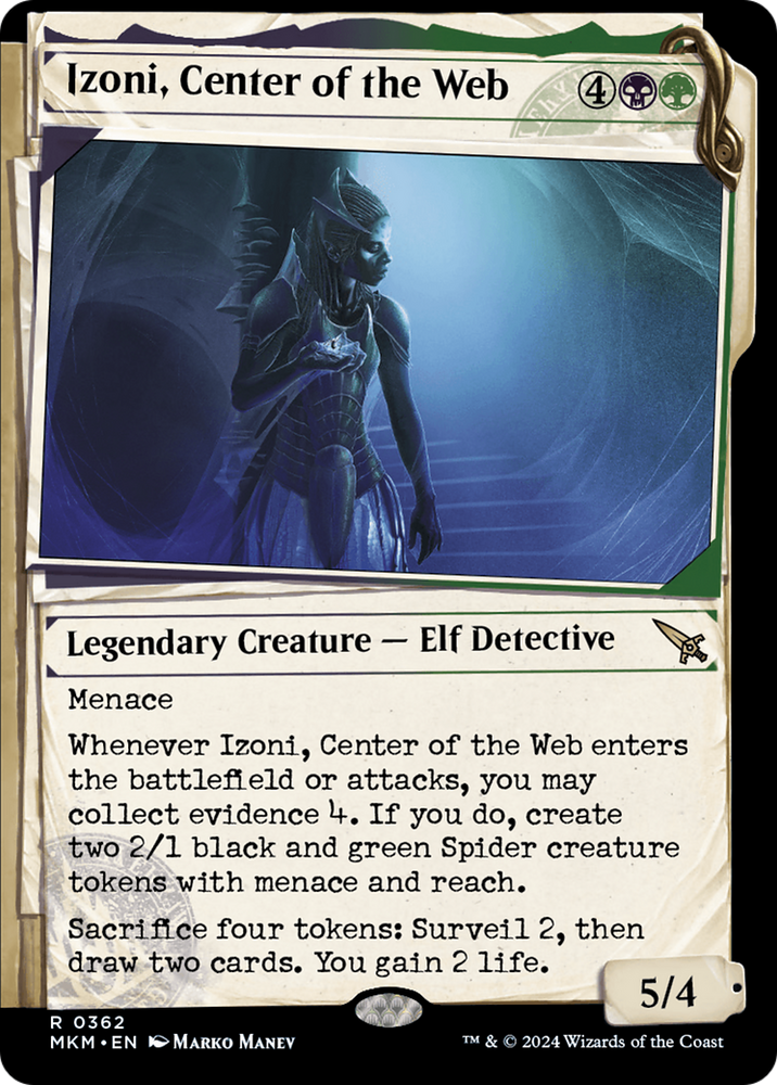 Izoni, Center of the Web (Showcase) [Murders at Karlov Manor] Magic: The Gathering