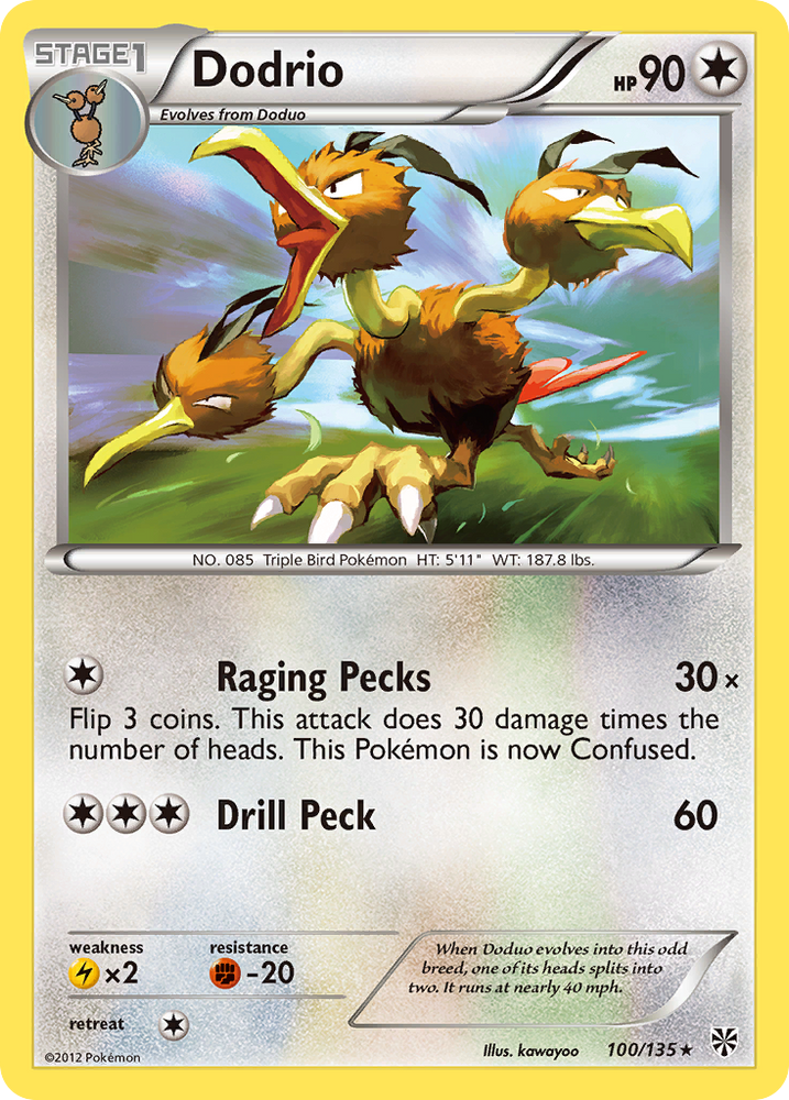 Dodrio (100/135) [Black & White: Plasma Storm] Pokémon