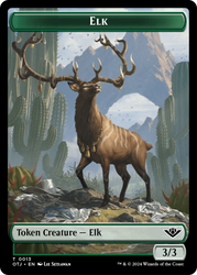 Elk // Plot Double-Sided Token [Outlaws of Thunder Junction Tokens] Magic: The Gathering