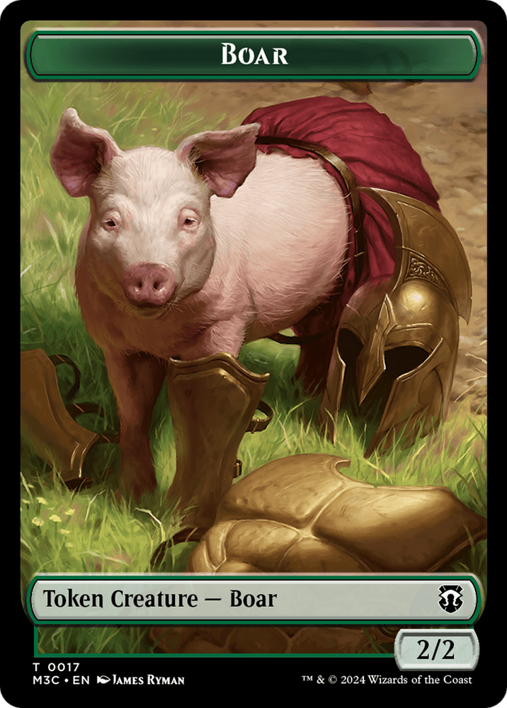 Forest Dryad // Boar Double-Sided Token [Modern Horizons 3 Commander Tokens] Magic: The Gathering
