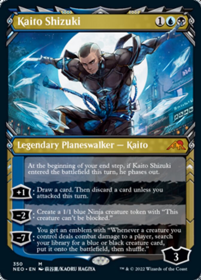 Kaito Shizuki (Showcase Ninja) [Kamigawa: Neon Dynasty] Magic: The Gathering