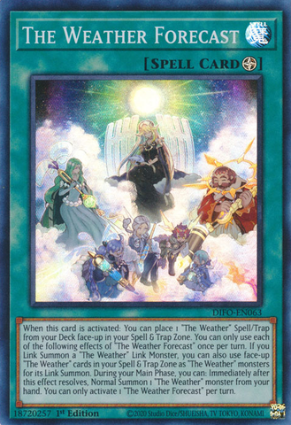 The Weather Forecast [DIFO-EN063] Super Rare - Yugioh Cards For Your TCG Needs!
