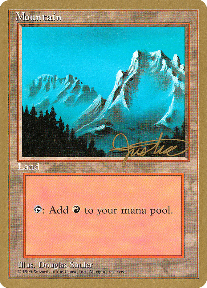 Mountain (mj374) (Mark Justice) [Pro Tour Collector Set] Magic: The Gathering