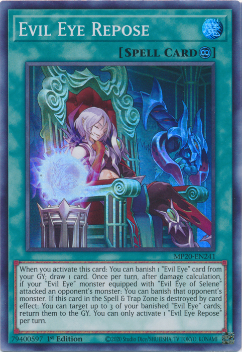 Evil Eye Repose [MP20-EN241] Super Rare - Yugioh Cards For Your TCG Needs!
