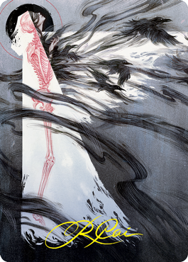 Tendrils of Agony Art Card (Gold-Stamped Signature) [Strixhaven: School of Mages Art Series] Magic: The Gathering