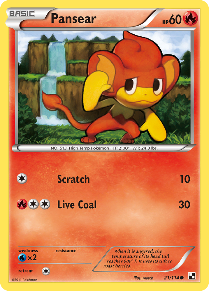 Pansear (21/114) [Black & White: Base Set] Pokémon