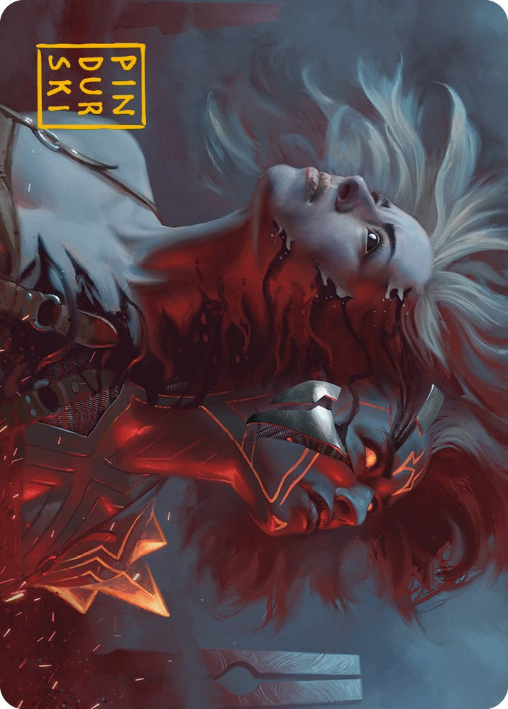 Thrill of Possibility Art Card (Gold-Stamped Signature) [Phyrexia: All Will Be One Art Series] Magic: The Gathering