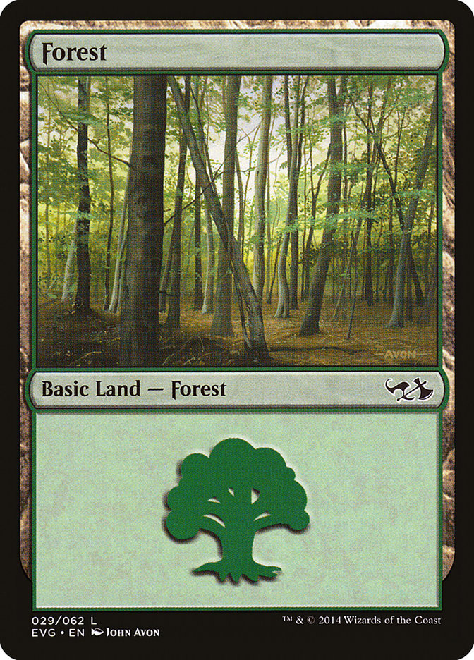 Forest (29) (Elves vs. Goblins) [Duel Decks Anthology] Magic: The Gathering