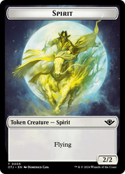 Mercenary // Spirit Double-Sided Token [Outlaws of Thunder Junction Tokens] Magic: The Gathering
