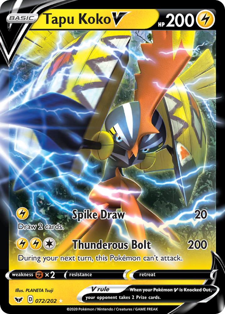 Tapu Koko V (072/202) [Sword & Shield: Base Set] Pokémon