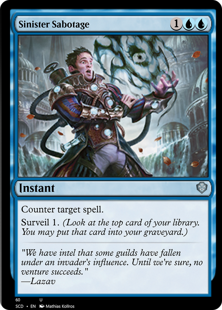 Sinister Sabotage [Starter Commander Decks] Magic: The Gathering